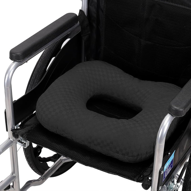 Beatvive Anti-Slip Wheelchair Cushions, Bed Sore Cushions for Butt, Ergonomic Innovations Orthopedic Donut Pillow, Medical Seat Cushion for Sciatica, Back, Coccyx, Pressure Sore (Black) - Image 1